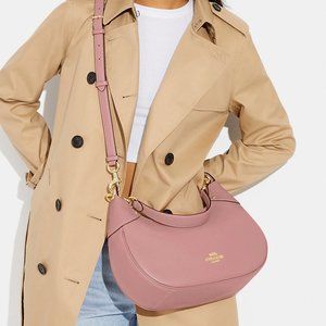Pink COACH leather hobo